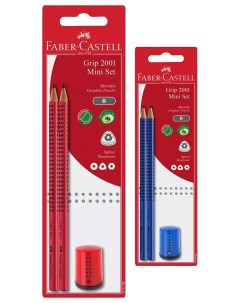 Набор карандашей чернографитных 183798 GRIP 2001 2 шт точилка блистер Faber-castell