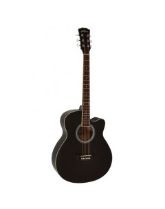 Акустическая гитара с анкером глянцевая Черная Липа 4 4 40дюйм E4010 BK Elitaro