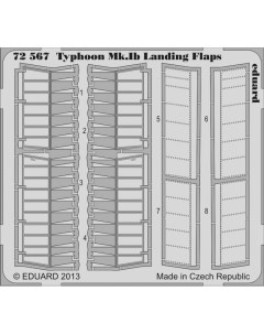 72567 1 72 Фототравление для Typhoon Mk Ib landing flaps Эдуард