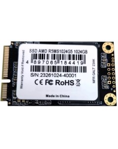 Накопитель SSD mSATA R5MS1024G5 Radeon R5 1TB SATA 6Gb s 3D TLC 552 391MB s IOPS 84K 58K Amd