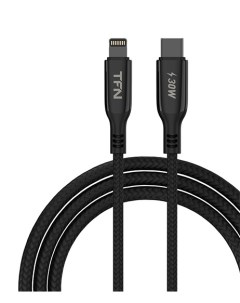 Кабель Lightning 8 pin USB Type C 3A быстрая зарядка 1 2м черный C BLZ CL1M BK Tfn