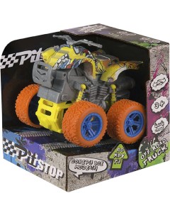 Игрушка Pitstop Машинка инерционная Трак граффити оранжевые колеса 10см Maxitoys
