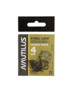 Крючок Nautilus Sting Carp Classic Boilie S 1147 цвет BN 4 10 шт Nobrand