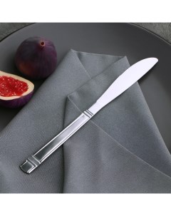 Нож столовый Варт 21 9 см толщина 2 мм цвет серебряный 12 шт Доляна