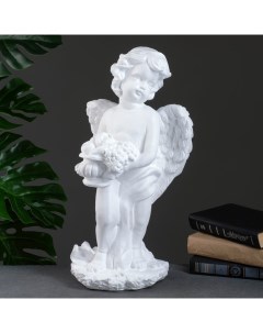 Фигура Ангел с фруктами белый 20х26х48см Хорошие сувениры