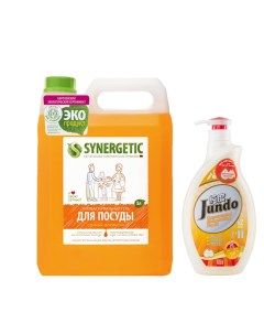 Гель д мытья посуды Апельсин 5л Гель д мытья посуды Jundo Juicy Lemon 1л Synergetic