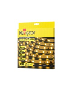 Светодиодная лента NLS 3528Y60 80298 5 м желтый Navigator