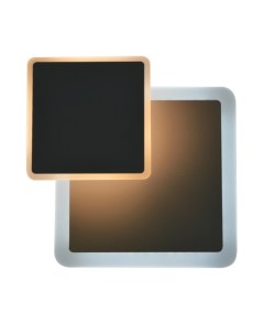 Бра Geometria Square S 185 White LED черно белое Estares