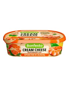 Творожный сыр Кремчиз Креветки и зелень 65 140 г Bonfesto