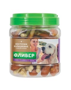 Лакомство для собак всех пород кальциевые косточки с мясом курицы 750 г Oliver®