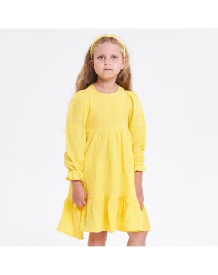 Жёлтое платье из муслина с оборкой Krolly