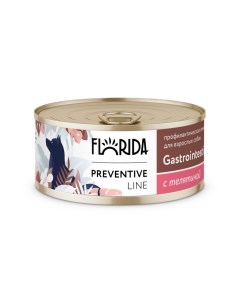 Влажный корм для собак Preventive Line для пищеварения с телятиной 24 шт по 100 г Florida