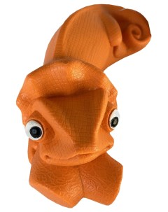 Игрушка для собак хамелеон на косточке C6494 каучуковый оранжевый 16 см Золотая рыбка