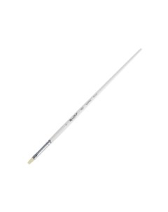 Кисть Серия 1B22W из белой синтетики 7 плоская длинная ручка Roubloff