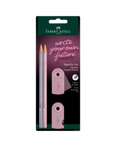 Набор чернографитных простых карандашей Sparkle блистер 2шт 10 уп Faber-castell