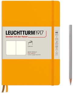 Блокнот Leuchtturm Rising Colours А5 нелинованный 61 лист теплый желтый мягкая обложка Leuchtturm1917