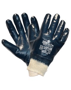 Перчатки хлопковые РП нитриловое покрытие облив размер 10 XL синие ПЕР31 Diggerman