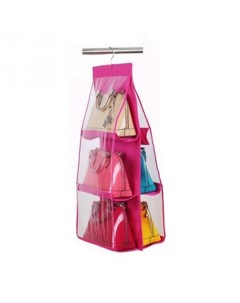 Органайзер для сумок Hanging Purse Organizer на 6 сумок 4656 00110195 фуксия 1шт Ripoma