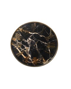 Часы настенные круглые чёрные золото Garda decor