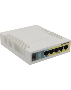 Коммутатор RouterBOARD 260GSP управляемый кол во портов 5x1 Гбит с SFP 1x1 Гбит с PoE RB260GSP CSS10 Mikrotik