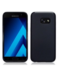 Чехол накладка для Samsung Galaxy A3 2017 SM A320 силиконовый матовый черный Fono