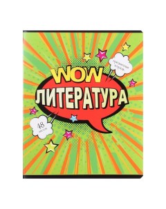 Тетрадь предметная 48 л в линию Комикс Литература обложка мелованный картон ВД лак бл Полиграф принт