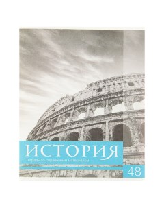 Тетрадь предметная Черное белое 48 л в клетку История со справочным материалом обло Calligrata