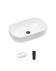 Комплект 2 в 1 Bathroom Sink Slim 21520800 накладная раковина донный клапан Lavinia boho