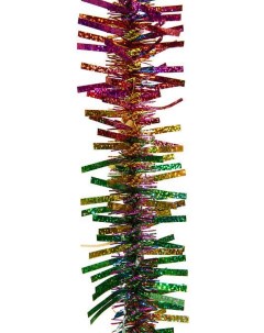 Мишура елочная Новогодняя радуга голографическая 151027 200 см разноцветный Kaemingk