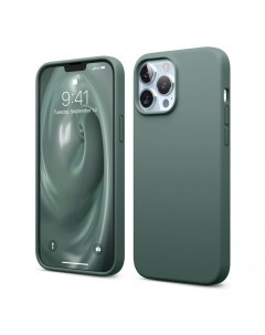 Чехол Soft silicone для iPhone 13 Pro Max Темно зеленый Elago