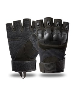 Тактические перчатки без пальцев черный M Nobrand