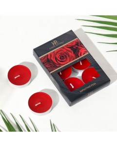 Набор чайных свечей ароматизированных Бархатная роза в подарочной коробке 6 шт Sima-land