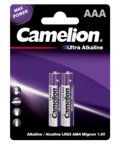 Батарейки Ultra Alkaline LR03 286 BL2 комплект 10 батареек 5 упак х 2шт Camelion