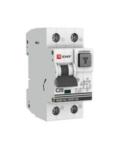 Выключатель автоматический дифференциального тока PROxima АВДТ 63 2P C 20А AC 30мА электронный DA63  Ekf