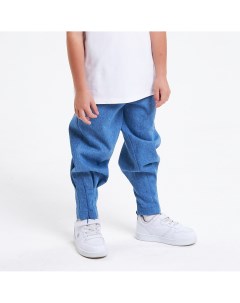 Синие объёмные брюки с защипами Jerry-berry