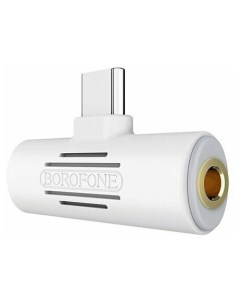 Переходник адаптер USB 2 0 Type C m USB Type C f Jack 3 5mm f угловой 2A белый BV8 Borofone