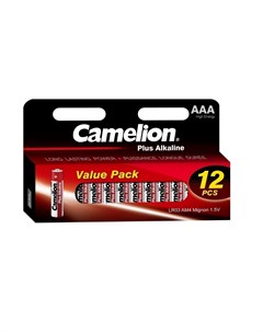 Батарейка Plus Alkaline ААА мизинчиковая LR03 1 5 В 12 шт LR03 HP12 Camelion