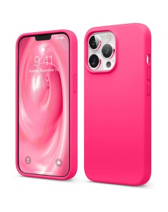 Чехол soft silicone liquid для iphone 13 pro неоновый ярко розовый Elago