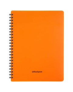 Тетрадь арт 310430 60л А5 клетка на гребне Neon оранжевая 4шт Officespace