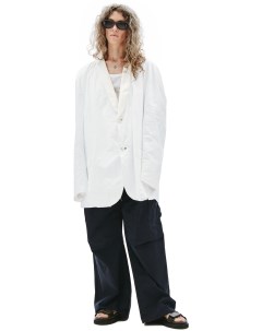 Белый пиджак из тайвека Raf simons