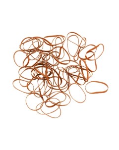 Резинки для волос Midi силиконовые коричневые 50 шт Dewal