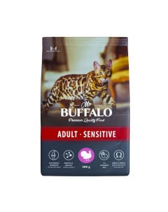 Корм сухой для кошек индейка Adult Sensitive Mr Buffalo 400г Ооо провими