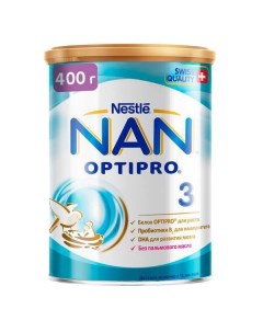 Смесь сухая молочная Nan Нан 3 Optipro 400г Nestle