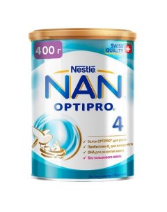 Смесь сухая молочная Nan Нан 4 Optiprо 400г Nestle