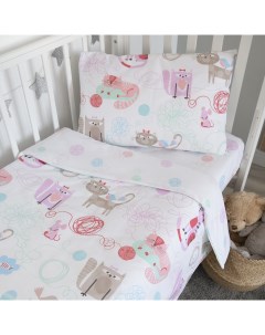 Постельное белье в кроватку для новорожденного Кошкин дом La notta
