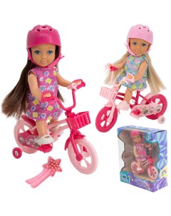 Кукла малышка 4605YS Маленькая модница на велосипеде в кор Miss kapriz