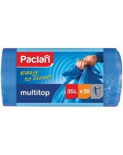 Мешки для мусора 35л Multitop ПВД 50 64см 10 5мкм 30шт синие Paclan