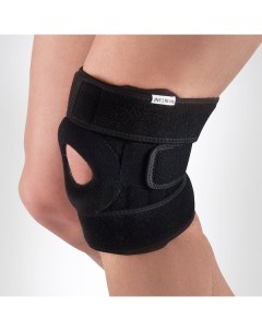 Бандаж на коленный сустав с силиконовым кольцом SportSupport SO K01 черный универсальный Интерлин