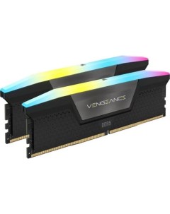 Оперативная память для компьютера 32Gb 2x16Gb PC5 41600 5200MHz DDR5 DIMM CL40 Vengeance RGB CMH32GX Corsair