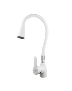 Смеситель для кухни MELODIA Ostessa гибкий излив, 2 режима MDV40617White Melodia della vita